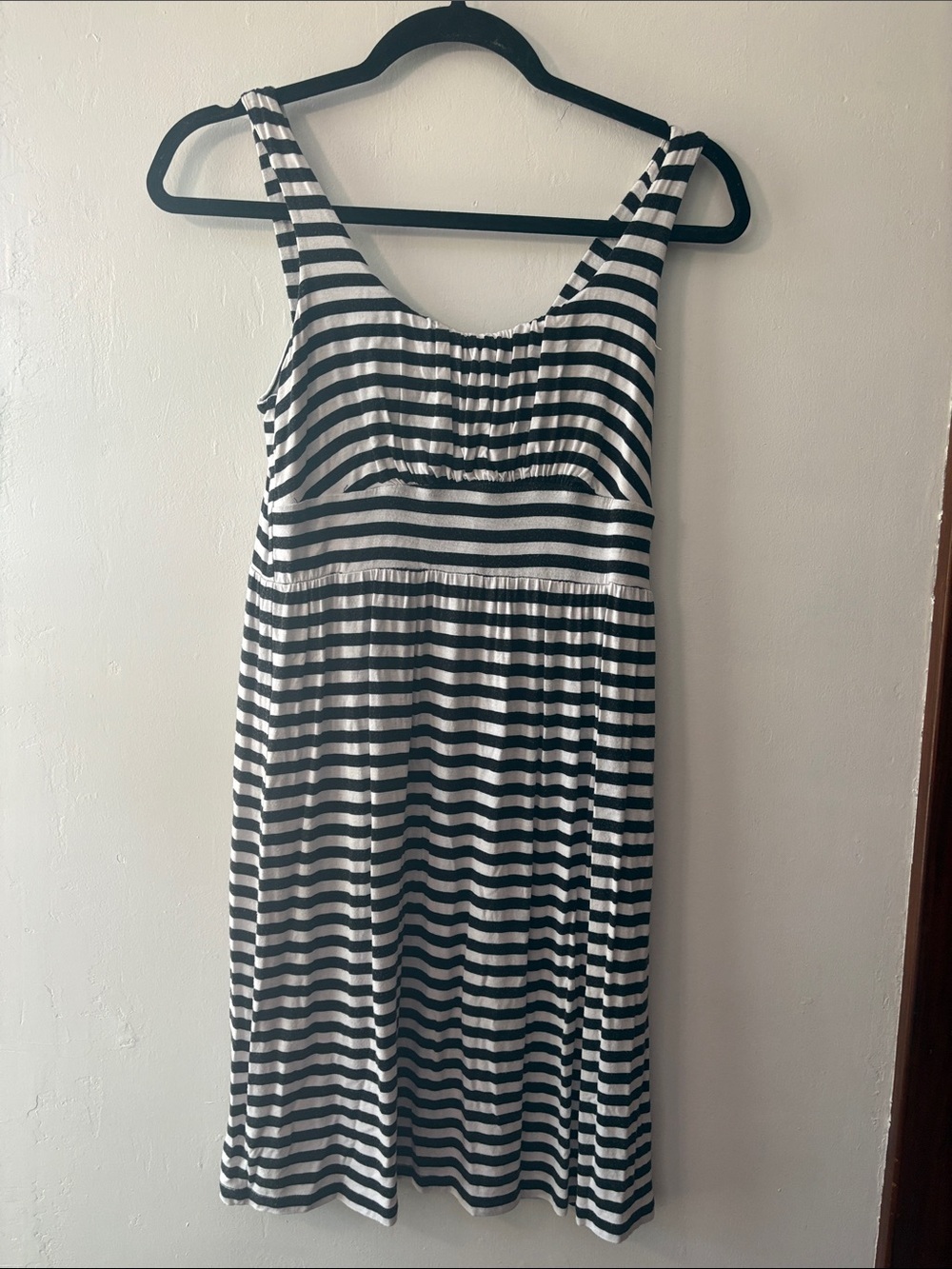 Apt. 9 Black & White Striped Sleeveless Midi Dress